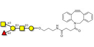 Blood group A antigen pentaose type 4 with DBCO (Linker-DBCO A)
