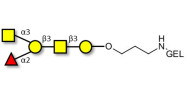 Blood group A antigen pentaose type 4 grafted on gel for affinity chromatography (Linker-GEL B)