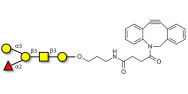 Blood group B antigen pentaose type 4 with DBCO (Linker-DBCO A)