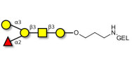 Blood group B antigen pentaose type 4 grafted on gel for affinity chromatography (Linker-GEL B)