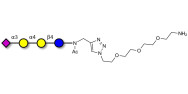 Sialylated globotriose with free terminal amine (Linker-NH2 B)