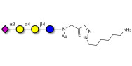 Sialylated globotriose with free terminal amine (Linker-NH2 D)