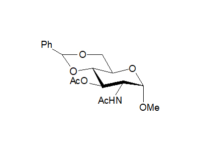 Methyl 2-acetamido-3-O-acetyl-4,6-O-benzylidene-2-deoxy-α-D-glucopyranoside