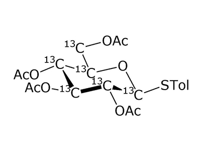 4-Methylphenyl 2,3,4,6-tetra-O-acetyl-1-thio-β-D-glucopyranoside-1,2,3,4,5,6-13C6