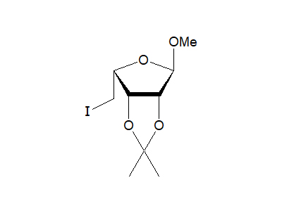 Methyl 5-deoxy-5-iodo-2,3-O-isopropylidene-α-L-lyxofuranoside