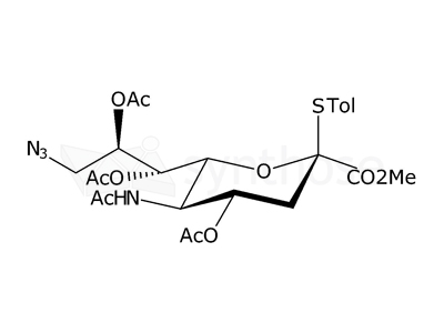4-Methyphenyl 4,7,8-tri-O-acetyl-9-azido-9-deoxy-2-thio-β-N-acetylneuraminic acid methyl ester