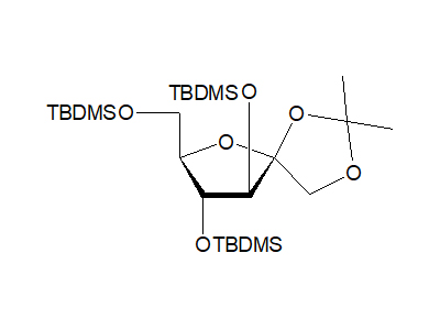 3,4,6-Tri-O-tert-butyldimethylsilyl-1,2-O-isopropylidene-β-D-fructofuranose