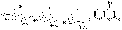 4-Methylumbelliferyl N-N-N-triacetyl-β-D-chitotrioside