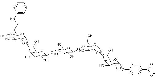 4-Nitrophenyl 6-deoxy-6-(2-pyridylamino)-α-D-penta-(1-4)-glucopyranoside