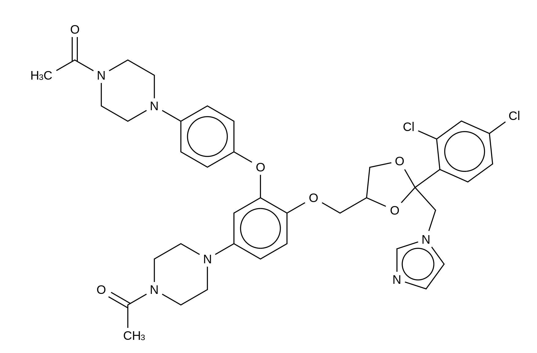 N-Acetylpiperazine-N-(4-phenol) Ketoconazole