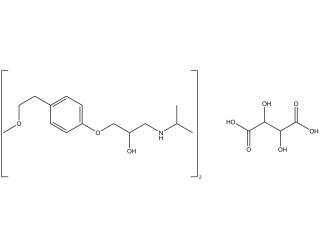 Metoprolol tartrate salt, racemic mixture