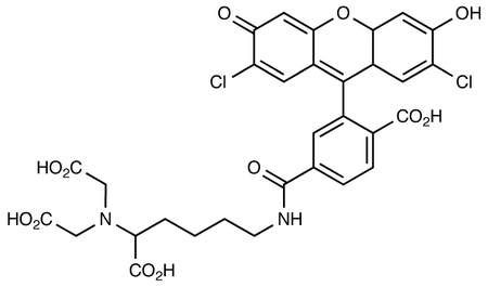 N-[5-(Bis-carboxymethyl-amino)-5-carboxy-pentyl)]-2-(2,7-dichloro-6-hydroxy-3-oxo-3H-xanthen-9-yl)-terephthalamic Acid