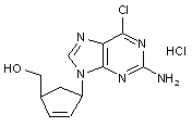 (1S,4R)-4-(2-Amino-6-chloro-9H-purin-9-yl)-2-cyclopentene-1-methanolHCl