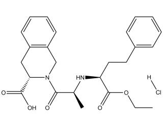 Quinapril hydrochloride salt