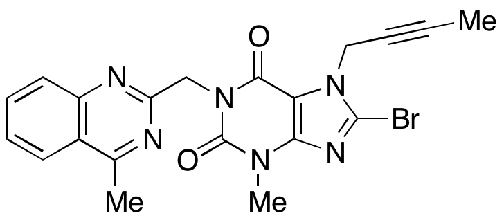 8-Bromo-7-(2-butyn-1-yl)-3,7-dihydro-3-methyl-1-[(4-methyl-2-quinazolinyl)methyl]-1H-purine-2,6-dione