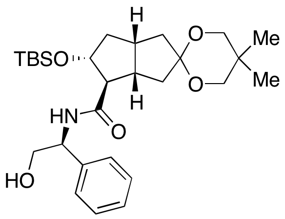 (3aS,4R,5R,6aR)-5-[[(1,1-Dimethylethyl)dimethylsilyl]oxy]hexahydro-N-[(1R)-2-hydroxy-1-phenylethyl]-5,5-dimethyl-spiro[1,3-dioxane-2,2(1H)-pentalene]-4-carboxamide