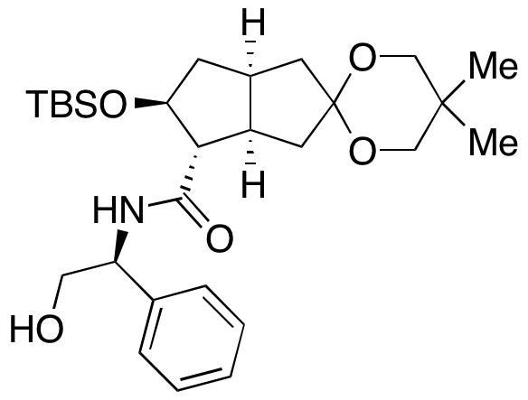 (3aR,4S,5S,6aS)-5-[[(1,1-Dimethylethyl)dimethylsilyl]oxy]hexahydro-N-[(1R)-2-hydroxy-1-phenylethyl]-5,5-dimethyl-spiro[1,3-dioxane-2,2(1H)-pentalene]-4-carboxamide