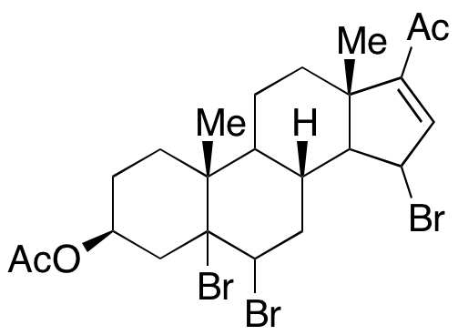 5,6-Tribromo-3 β-hydroxy-16-pregnen-20-one Acetate