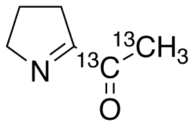 2-Acetyl-1-pyrroline-13C2  85% (10% w/w in Dichloromethane)