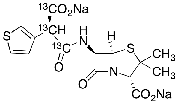 Ticarcillin disodium salt-13C3 (contains 10% methanol)