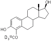 4-Methoxy-13C,d3-estradiol