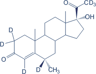 4-Pregnen-6α-methyl-17-ol-3,20-dione-2,2,4,6β,21,21,21-d7