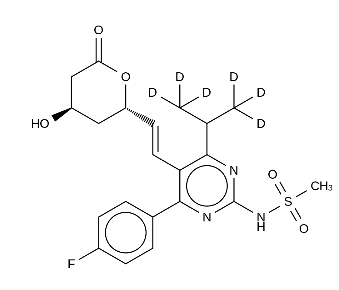 N-Desmethyl Rosuvastatin Lactone-d6