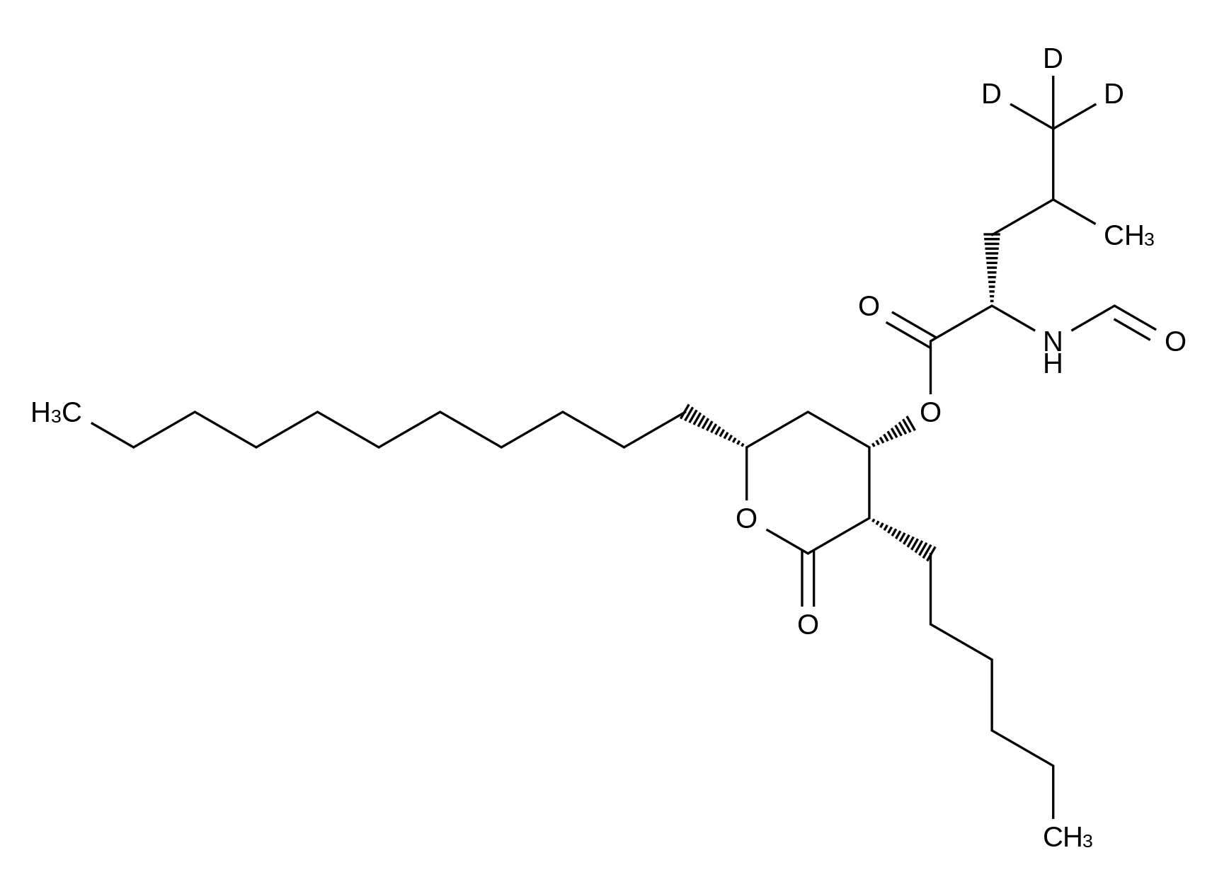 N-Formyl-L-leucine (3S,4S,6S)-3-Hexyltetrahydro-2-oxo-6-undecyl-2H-pyran-4-yl-d3 Ester