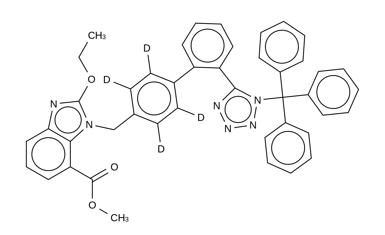 N-Trityl Candesartan Methyl Ester-d4
