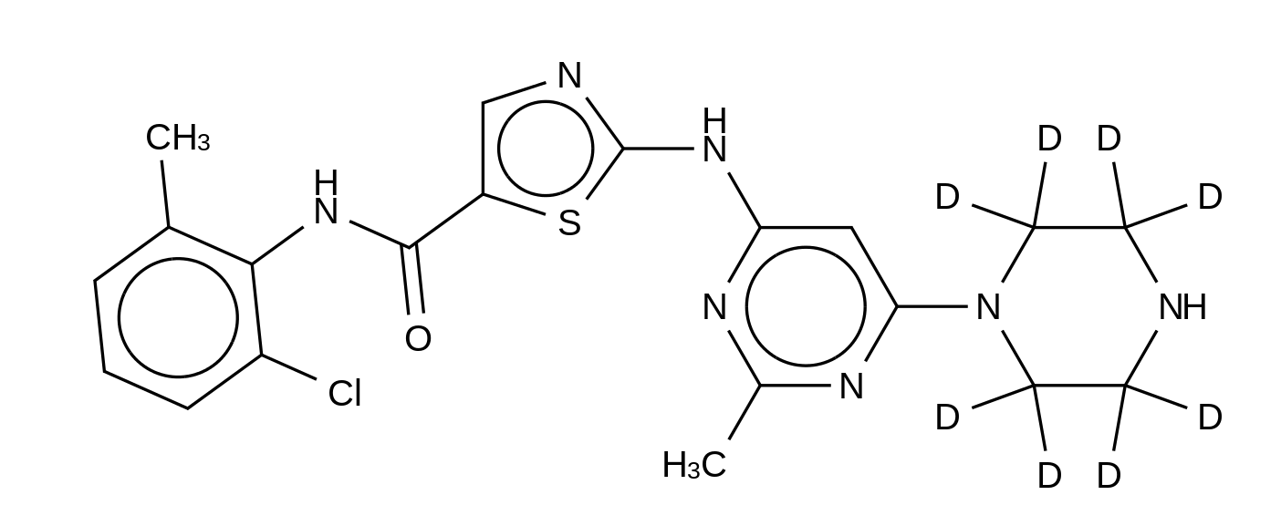 N-Deshydroxyethyl Dasatinib-d8