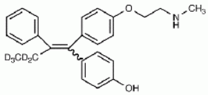 N-Desmethyl-4-hydroxy Tamoxifen-ethyl-d5 (1:1 E/Z Mixture)