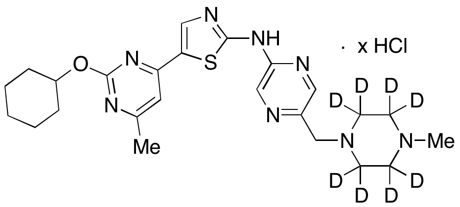 5-(2-(Cyclohexyloxy)-6-methylpyrimidin-4-yl)-N-(5-((4-methylpiperazin-1-yl)methyl)pyrazin-2-yl)thiazol-2-amine-d8 Hydrochloride