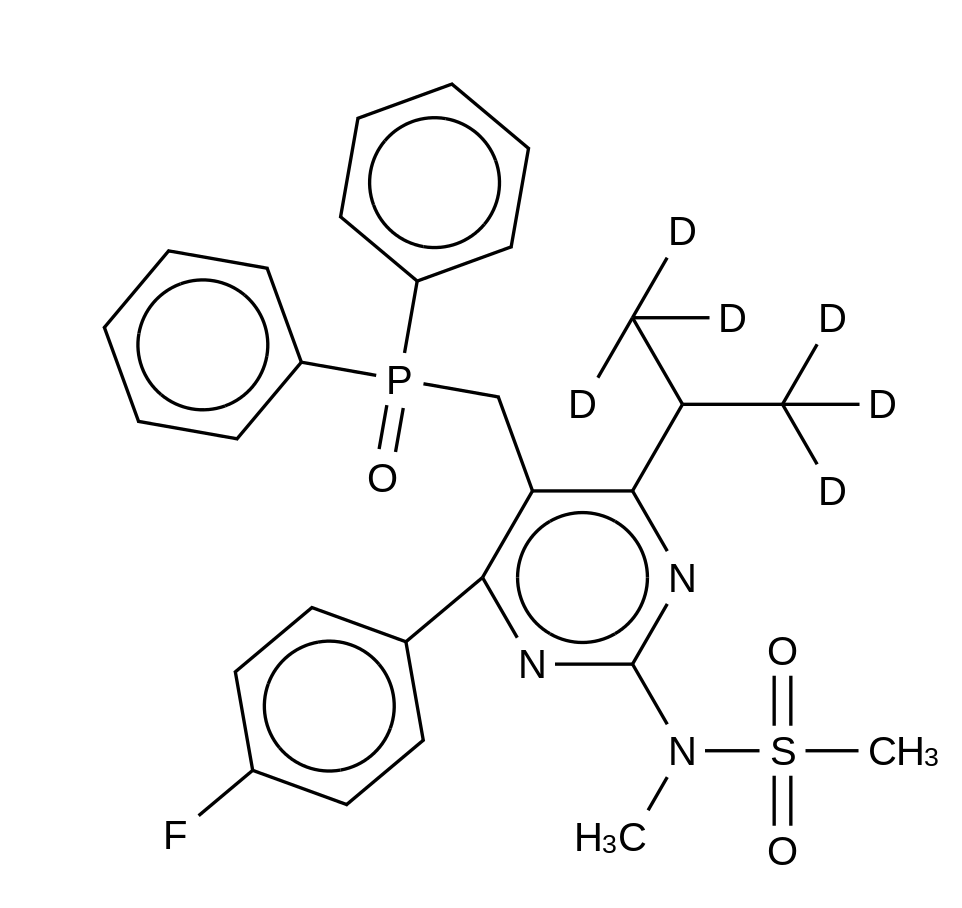Diphenyl 4-(4-Fluorophenyl)-6-isopropyl-2-(N-methylmethylsulfonyl)amino-pyrimidin-5-yl -methyl]phosphine Oxide-d6