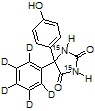 DL-5-(4-Hydroxyphenyl)-5-phenyl-Hydantoin 1,3-15N2 d5