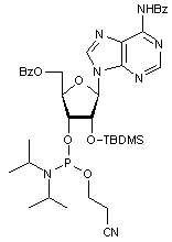 N6-Benzoyl-5-O-benzoyl-2-O-tert-butyldimethylsilyladenosine 3-CE phosphoramidite