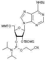 N6-Benzoyl-2-O-tert-butyldimethylsilyl-5-O-MMT-adenosine 3-CE phosphoramidite