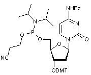 N4-Benzoyl-2-deoxy-3-O-DMT-cytidine 5-CE phosphoramidite