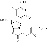 N4-Benzoyl-1-(2-deoxy-5-O-DMT-2-fluoro-β-D-arabinofuranosyl)-5-methylcytosine-3-O-succinate triethylammonium salt