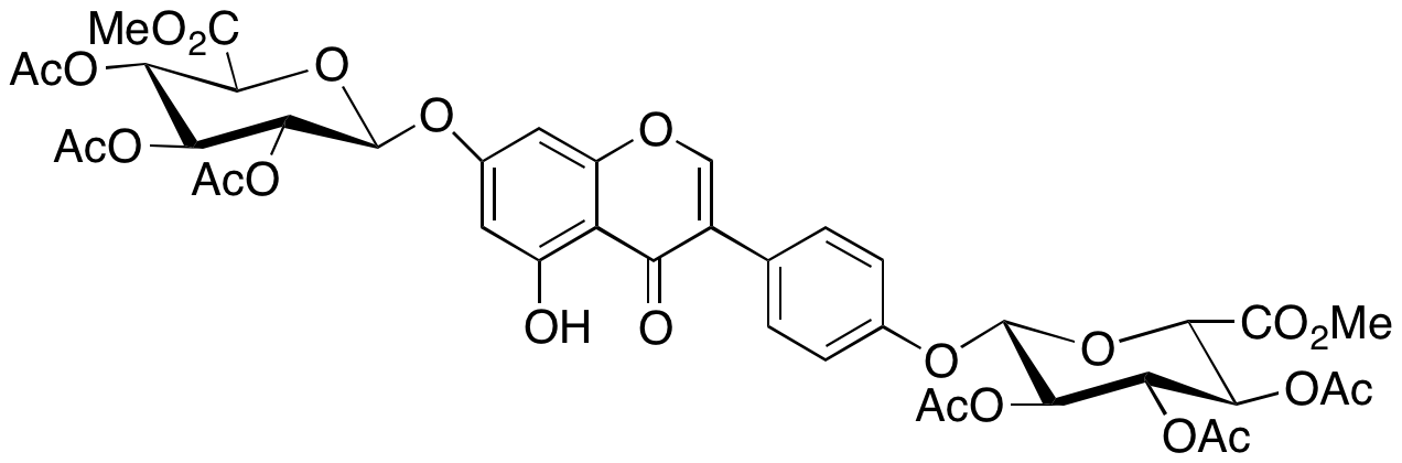 2,3,4-Tri-O-acetyl-6-methyl- β-D-glucopyranuronosyl Genistein Glucuronide Methyl Ester Triacetate